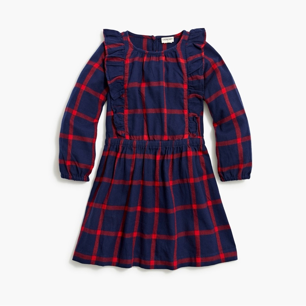 J Crew Girls Plaid Flannel Dress Size 14 like new